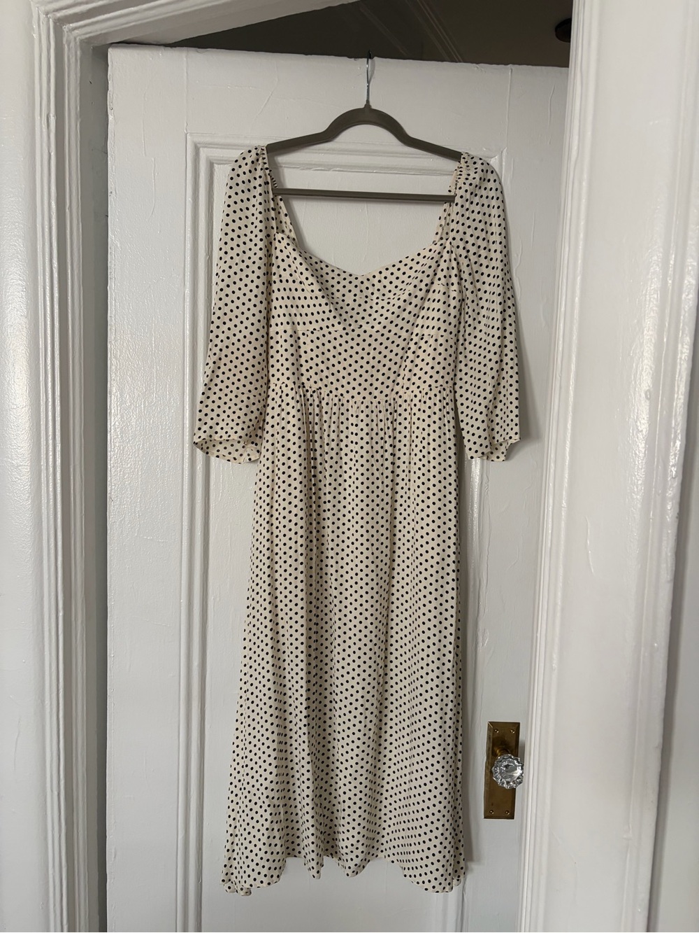 Reformation Inori Midi Dress - White polka dots - Picture 4 of 5